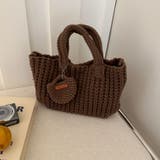 ニットハンドバッグ/ニット素材/マチあり/ちびポーチ付 | LETee | 詳細画像17