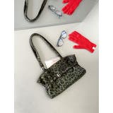 KHAKI | レオパードフェイクファーハンドバッグ | LETee