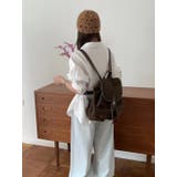 BROWN | スウェットリュックサック レディース 大容量 | LETee