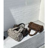 キャンバス地ヒョウ柄ハンドバック | LETee | 詳細画像1