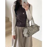 キャンバス地ヒョウ柄ハンドバック | LETee | 詳細画像13