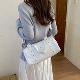 WHITE | ボストンバッグ スタッズベルテッド | LETee