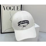 WHITE | 刺繍&レースリボン付CAP | LETee