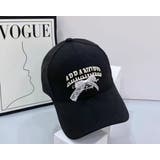 BLACK | 刺繍&レースリボン付CAP | LETee