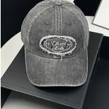 GREY | ウォッシュデニムCAP/同素材シシュウワッペン付 | LETee