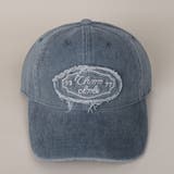 BLUE | ウォッシュデニムCAP/同素材シシュウワッペン付 | LETee