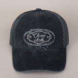 BLACK | ウォッシュデニムCAP/同素材シシュウワッペン付 | LETee