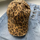 BROWN | レオパードプリントCAP/ダメージ加工 | LETee