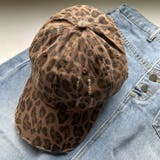 DARK BROWN | レオパードプリントCAP/ダメージ加工 | LETee