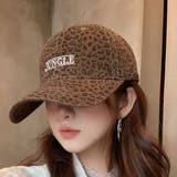 BROWN | JUNGLE刺繍ロゴレオパードCAP | LETee