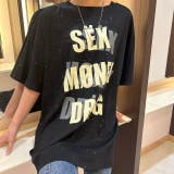 BLACK | ロゴプリントビッグティーシャツ/ | Lips