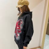 リボンプリントワンウォッシュパーカー/すみくろ | LETee | 詳細画像8 