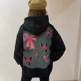 リボンプリントワンウォッシュパーカー/すみくろ | LETee | 詳細画像10 