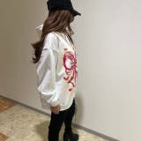 リボンプリントワンウォッシュパーカー/すみくろ | LETee | 詳細画像4 