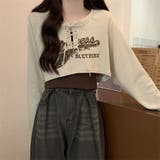 スピンドルショートトップス/ロゴプリント/インナー付き | LETee | 詳細画像2