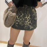 KHAKI | ヒョウ柄ミニスカパン/ミリタリー系 | LETee