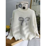 スパンコールリボンニットプルオーバー | LETee | 詳細画像5 