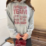 GREY | TEAMプリントプルパーカー | LETee