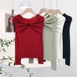 前絞りオフショルニットプルオーバー | LETee | 詳細画像11 