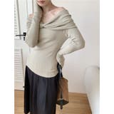 前絞りオフショルニットプルオーバー | LETee | 詳細画像5 