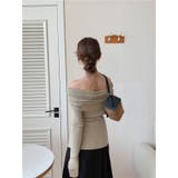 前絞りオフショルニットプルオーバー | LETee | 詳細画像6 