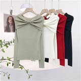 前絞りオフショルニットプルオーバー | LETee | 詳細画像7 