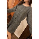 エレガントなケーブル柄ニットセットアップ カーディガン&ミニスカートセット | LETee | 詳細画像3