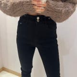 裏起毛デニムカットオフスキニーパンツ | LETee | 詳細画像3