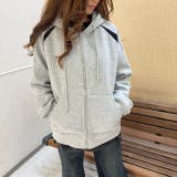 GREY | アームホール配色ジップパーカー | LETee