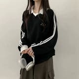 ワッフル袖ラインスキッパートップス | LETee | 詳細画像12