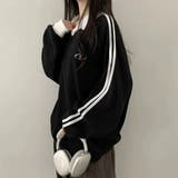 ワッフル袖ラインスキッパートップス | LETee | 詳細画像13