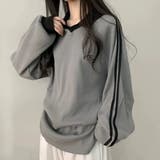 ワッフル袖ラインスキッパートップス | LETee | 詳細画像6