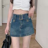 デニム/インナーショートパンツミニスカート | LETee | 詳細画像1