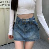 デニム/インナーショートパンツミニスカート | LETee | 詳細画像2