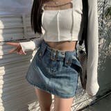 デニム/インナーショートパンツミニスカート | LETee | 詳細画像3