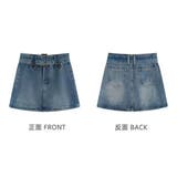 デニム/インナーショートパンツミニスカート | LETee | 詳細画像9