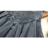 レースアップデニムミニスカート/ボックスプリーツ/ハイウエスト | LETee | 詳細画像10