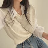 IVORY | 異素材ドッキングえり付きトップス | LETee