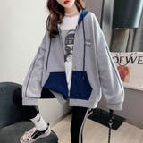 GREY | RIGHTプリント バイカラーパーカー | LETee