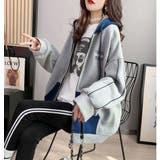 RIGHTプリント バイカラーパーカー | LETee | 詳細画像2 