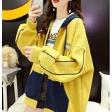 YELLOW | RIGHTプリント バイカラーパーカー | LETee