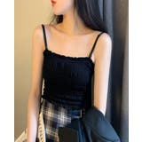 BLACK | シャーリングキャミソール/インナー/重ね着 | LETee