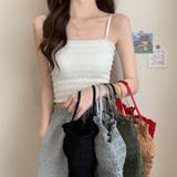 WHITE | シャーリングキャミソール/インナー/重ね着 | LETee