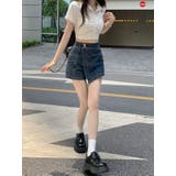 ラップデニムショートパンツ/サイドポケット | LETee | 詳細画像1