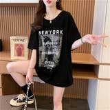 BLACK | ボックスプリントティーシャツ | LETee