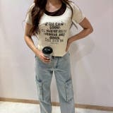 BEIGE | メッセージロゴテレコトップス/タンクトップイン/見せかけ/ | LETee