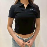 BLACK | Vネックポロシャツ | LETee