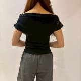 ロゴプリントオフショルダーTシャツ ショート丈 | LETee | 詳細画像20