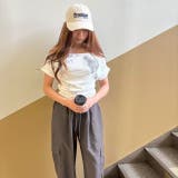 ロゴプリントオフショルダーTシャツ ショート丈 | LETee | 詳細画像3