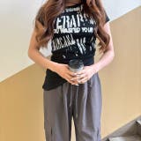 BLACK | アシンメトリシャーリングTシャツ | LETee
